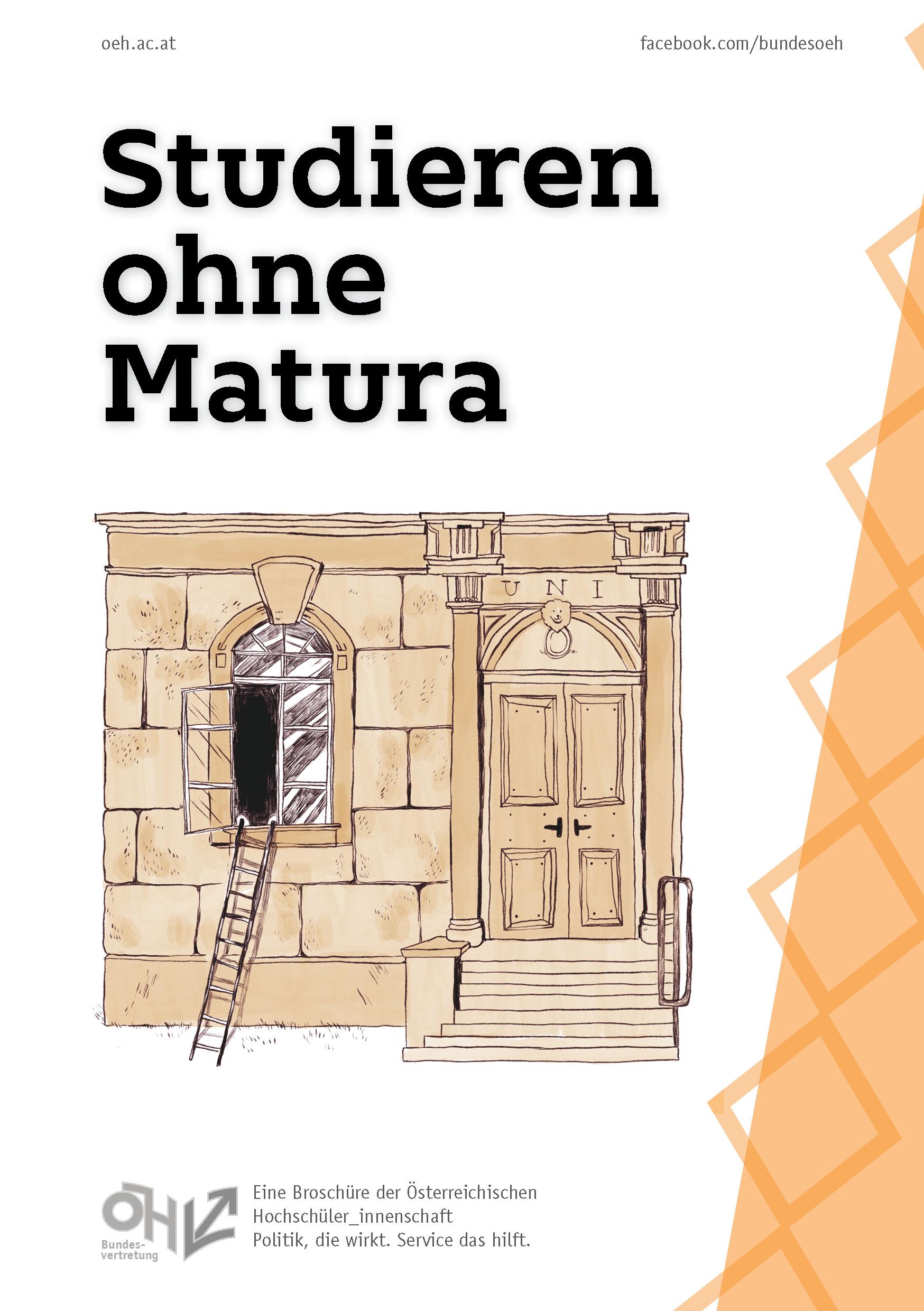 Cover Broschüre Studieren ohne Matura