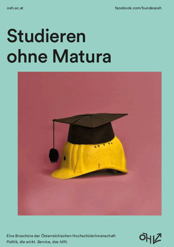 Broschüren Cover Studieren ohne Matura